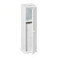 Relaxdays White Wooden Bathroom Cabinet – Narrow Toilet Roll Storage