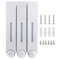 MOUMOUTEN Triple Wall Mount Shower Soap Dispenser – Silver 3-Chamber
