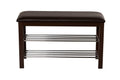 ASPECT 3-Tier Storage Shoe Rack/Bench with Seat Cushion Brown, 80 x 30 x 49 cm