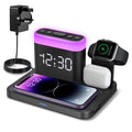 ANJANK 5-in-1 Mag-Safe Wireless Charging Station with Digital Alarm Clock