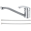 Yapwiki Chrome Kitchen Mixer Tap - 360° Swivel Spout Sink Faucet