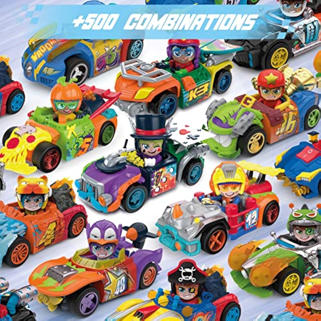 T-Racers Glow Race Series | Collectible Customizable Toy Car & Driver