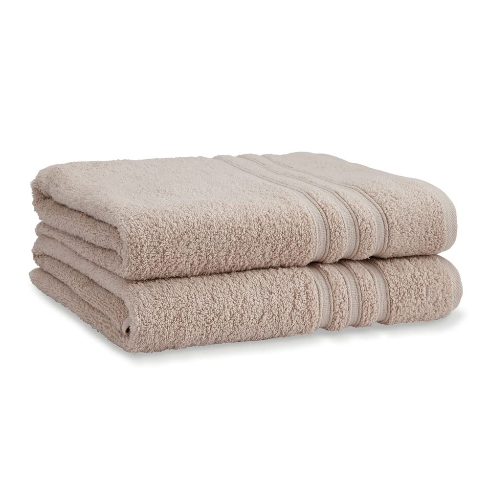 Catherine Lansfield Zero Twist Cotton Bath Sheet Pair - Natural