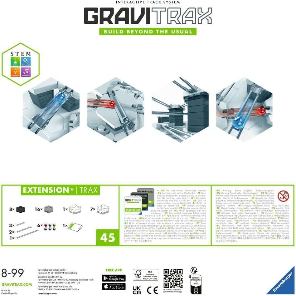 Ravensburger GraviTrax Trax Expansion Pack | Marble Run STEM Toy