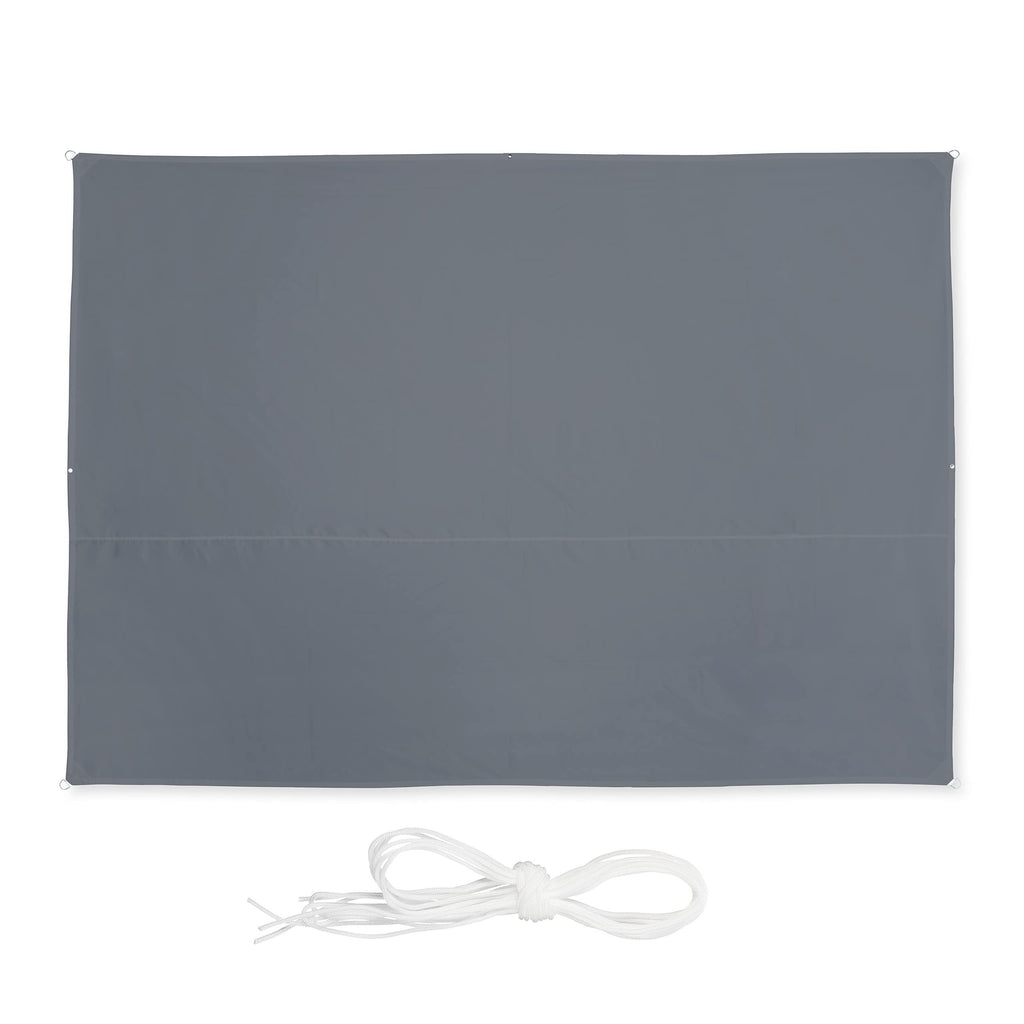 Relaxdays Rectangular Awning | 2.5 x 3.5 m UV-Resistant Shade - Grey