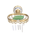 Jolof Store Antique Brass Soap Dish – Wall Mount Gold Shower Soap Basket