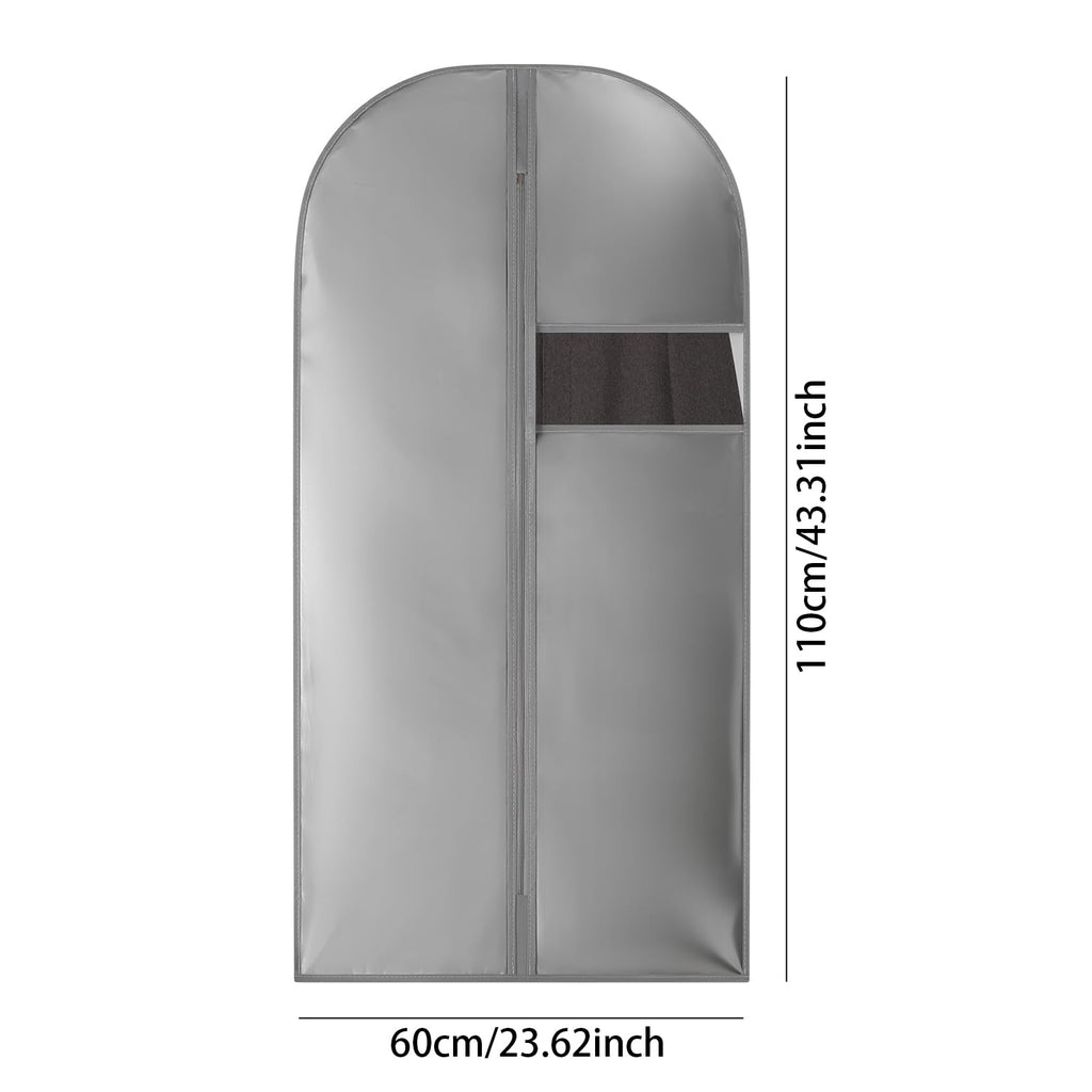Suit Bag for Hanging Clothes, Suit Covers for Men, Grey, 60x110cm, 2Pcs - image 2
