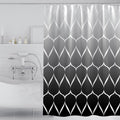 Lkw Ogechi Weighted Shower Curtain | Extra Wide 220x200cm Grey Black