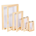 Worown Wooden Paper Making Mould Set - 4 Sizes (A4-A7) for DIY Crafts