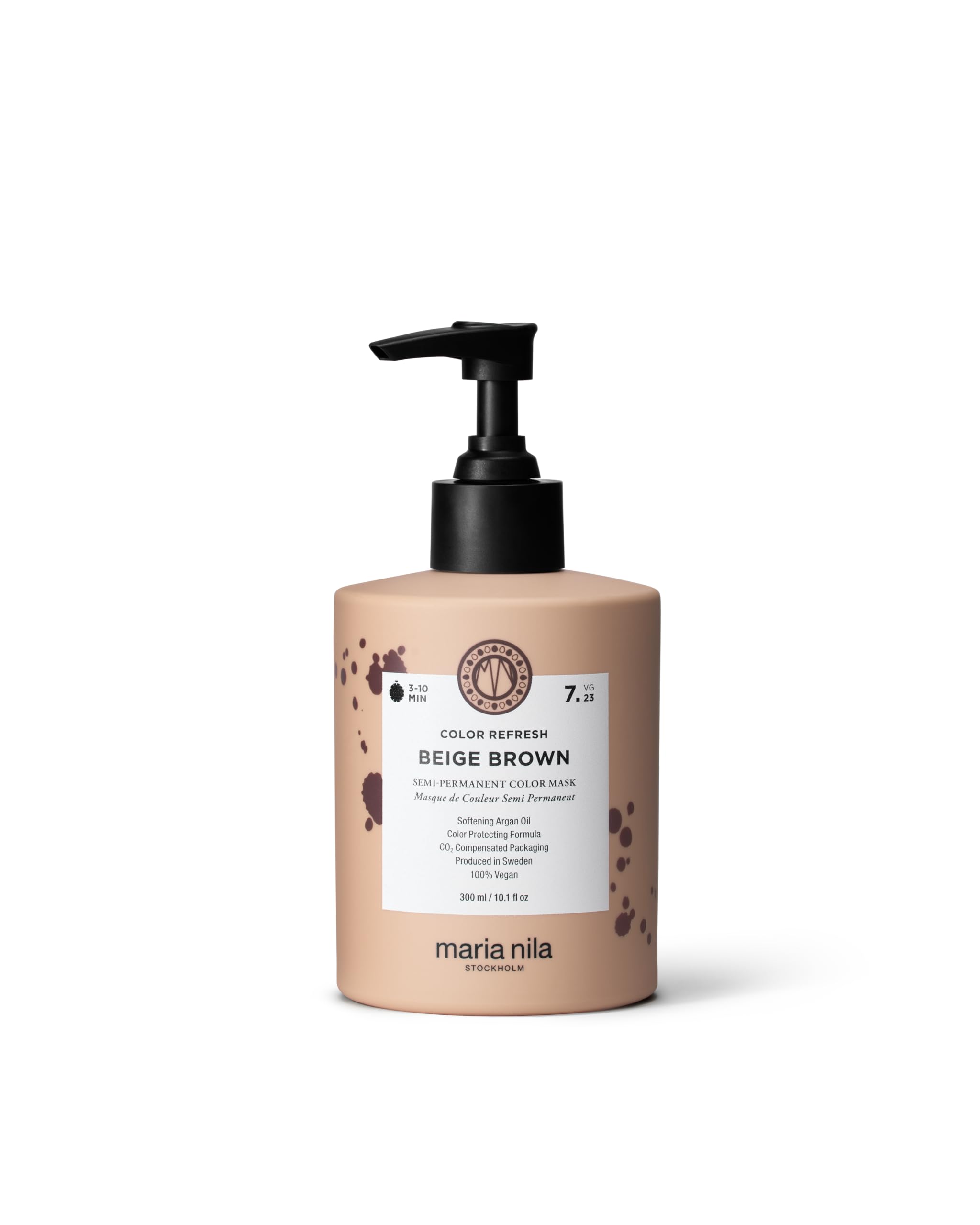 Maria Nila Colour Refresh Hair Mask – Beige Brown, 100% Vegan, 300ml