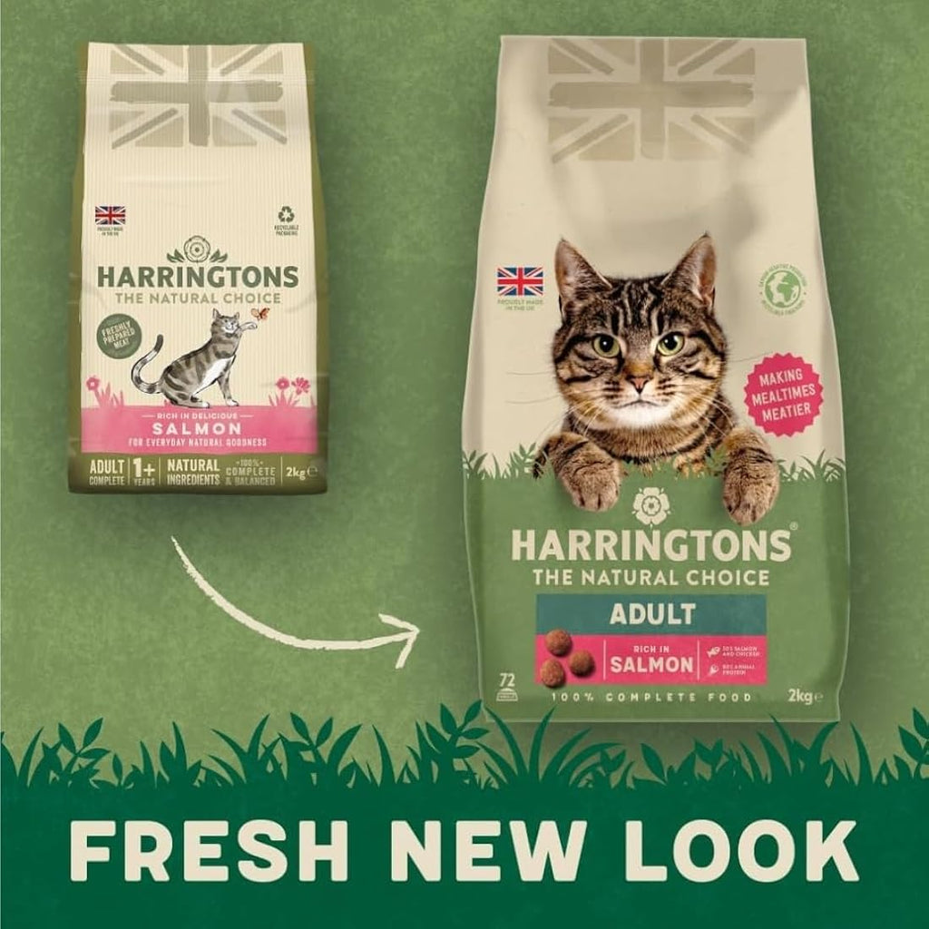 Harringtons Salmon Dry Adult Cat Food – Natural Ingredients – 4 x 2kg