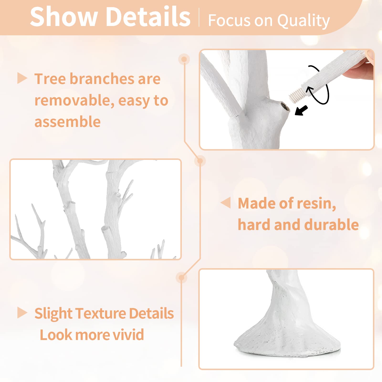 Nuptio 105cm White Artificial Manzanita Tree – Faux Twig Table Centerpiece