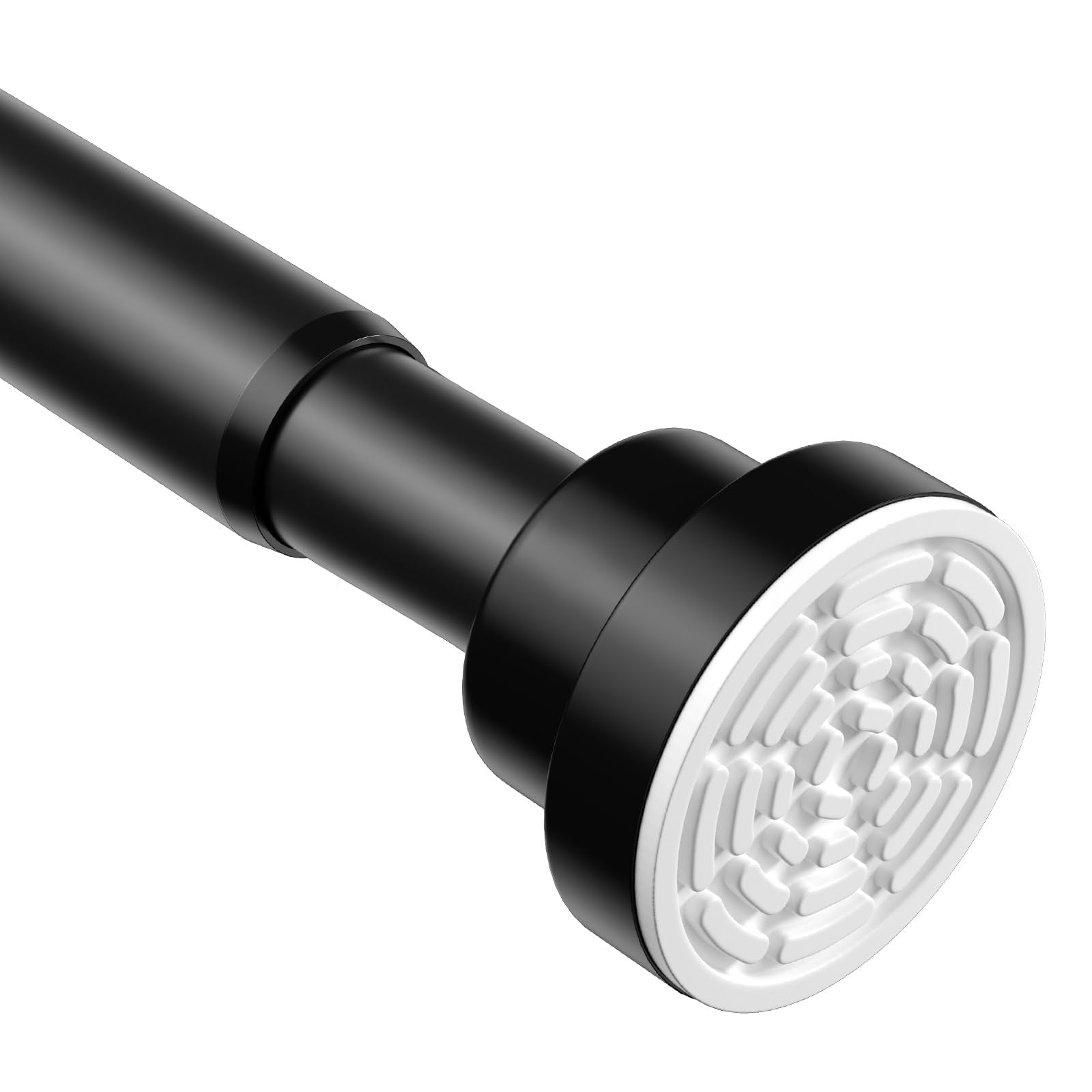 WEIXINHAI Extendable Shower Curtain Pole | 76-164cm No-Drill Black Rail