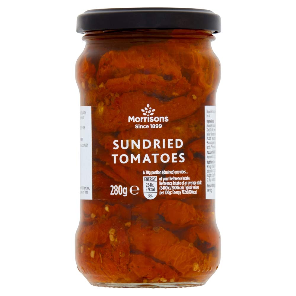 Morrisons Sundried Tomatoes in Sunflower Oil - 280g (Pack of 6)