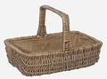 Large Wicker Garden Trug – Willow Basket with Hessian Lining