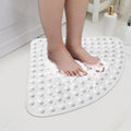 LOPYXBR Corner Shower Mat – 70x70cm Non-Slip White Quadrant Mat