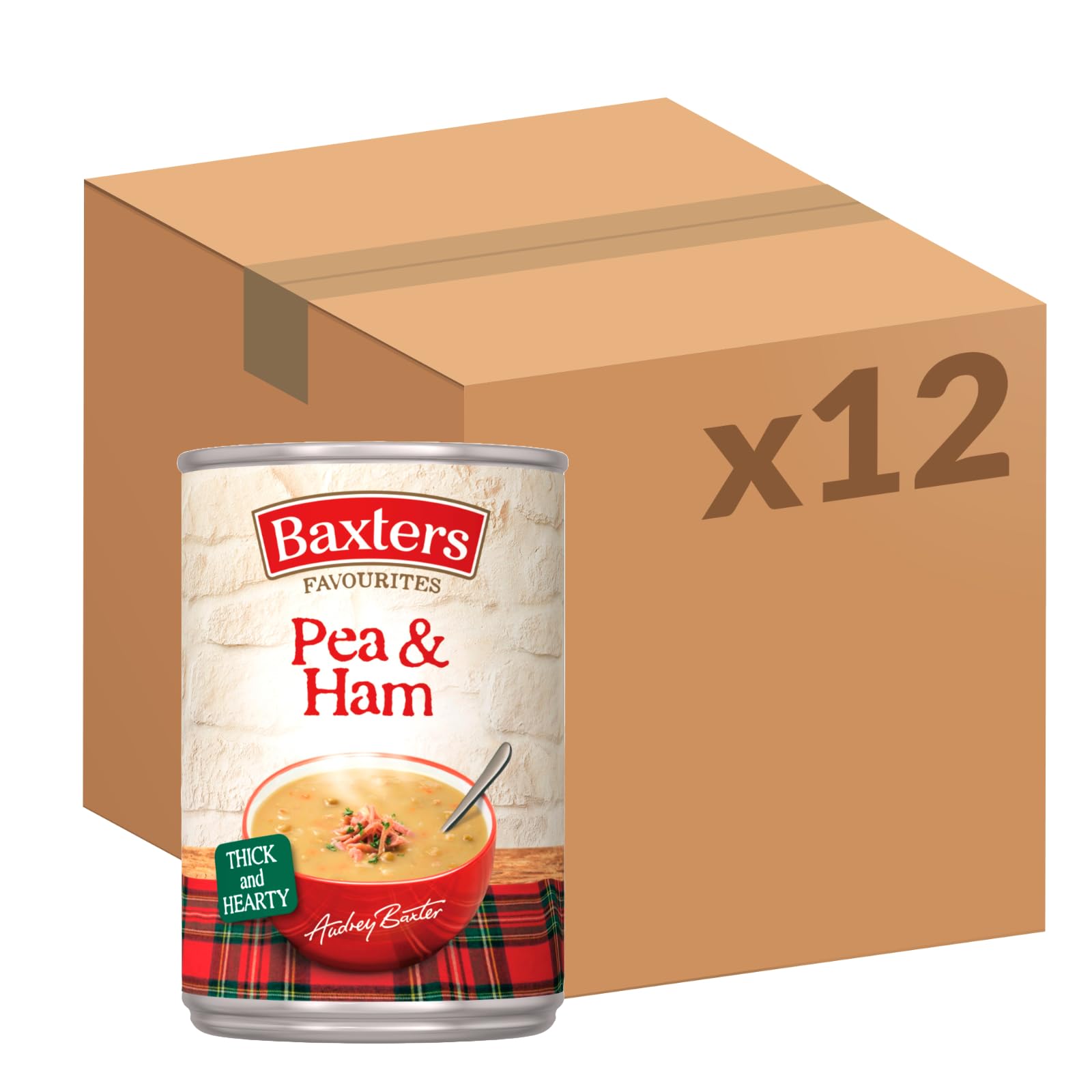 Baxters Favourites Pea and Ham Soup, 400g Canned Soup - Pack of 12