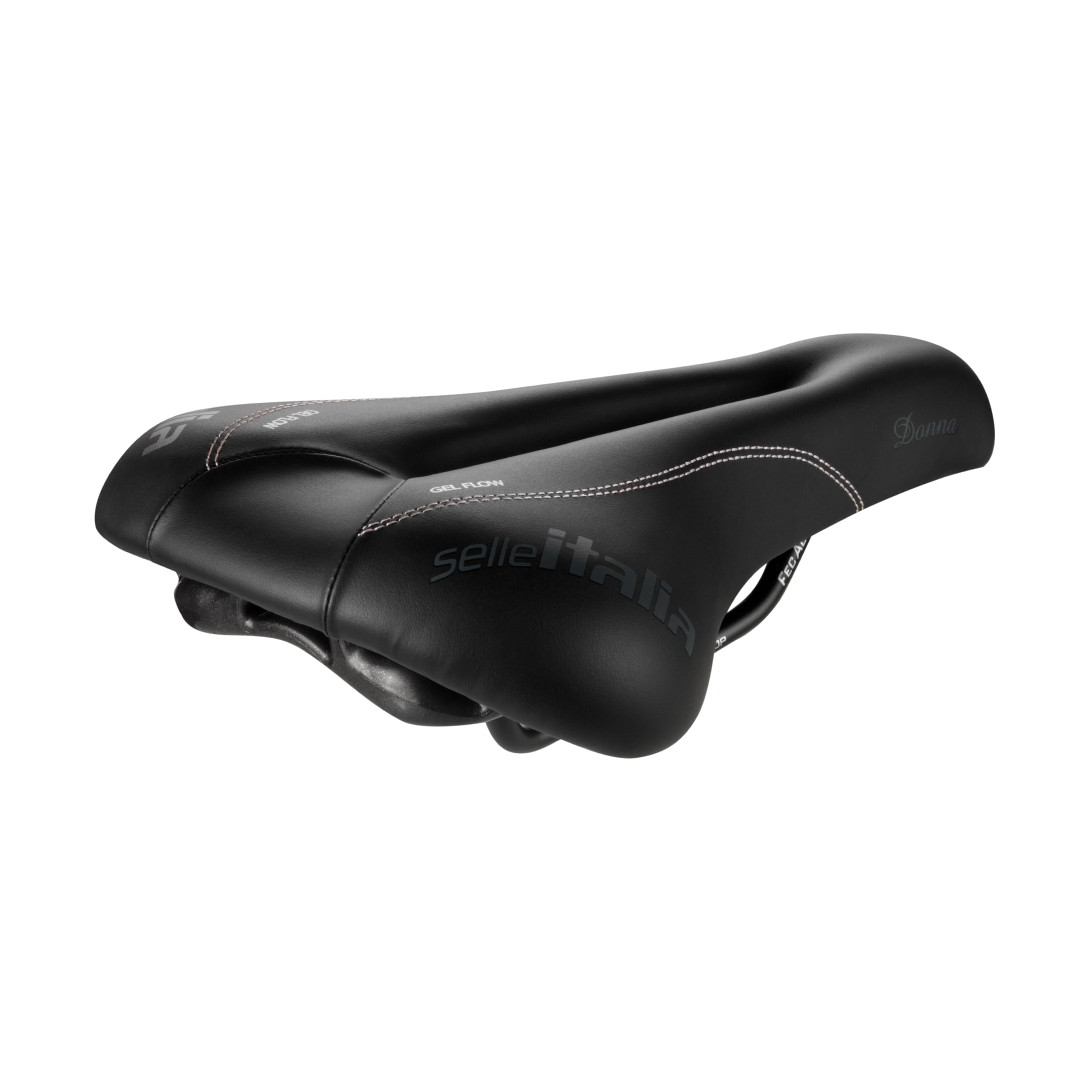 Selle Italia Donna Gel Flow Road Bike Saddle - Black Duro-Tek 168x270mm