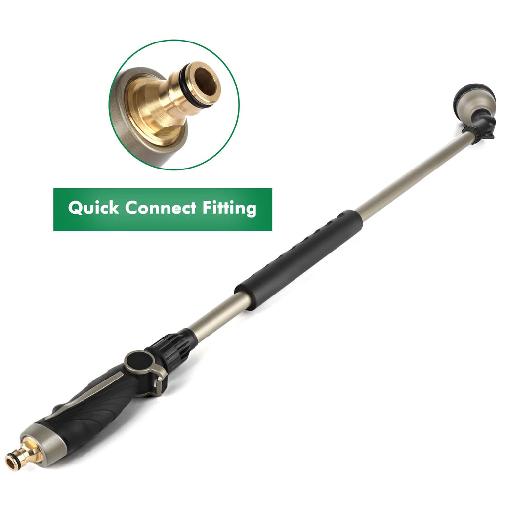 Restmo 94cm Heavy Duty Metal Watering Lance | 10 Pattern Garden Hose Wand