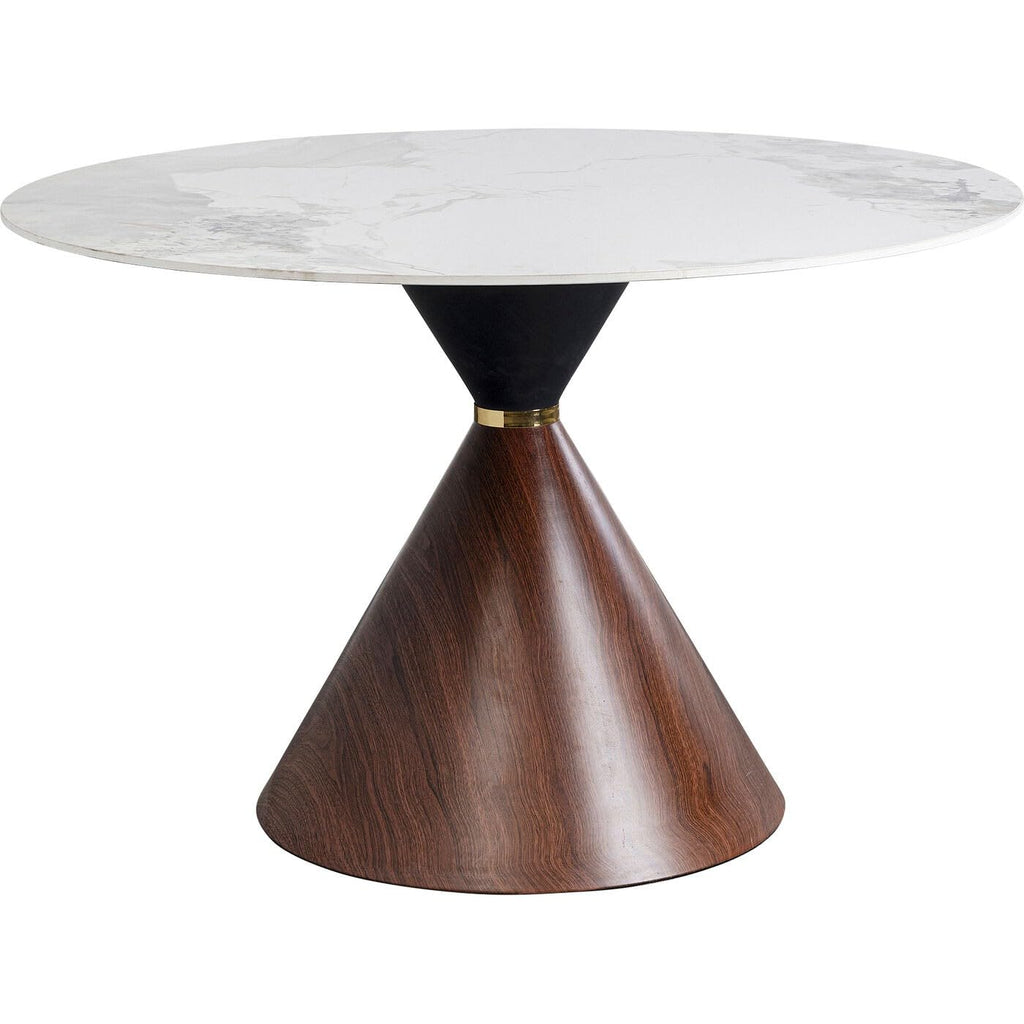 Kare Design Table Cono Ceramic, white and brown, Diameter 120 cm - image 1
