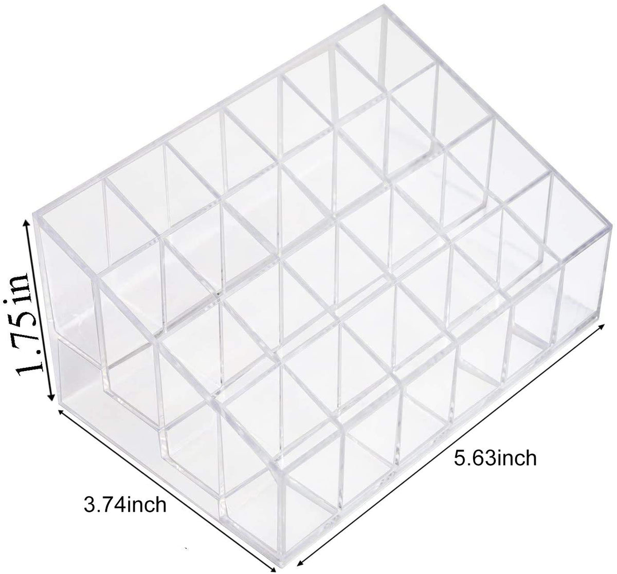 Shiwaki 24 grid transparent plastic storage box household small items storage box transparent crystal box item display stand