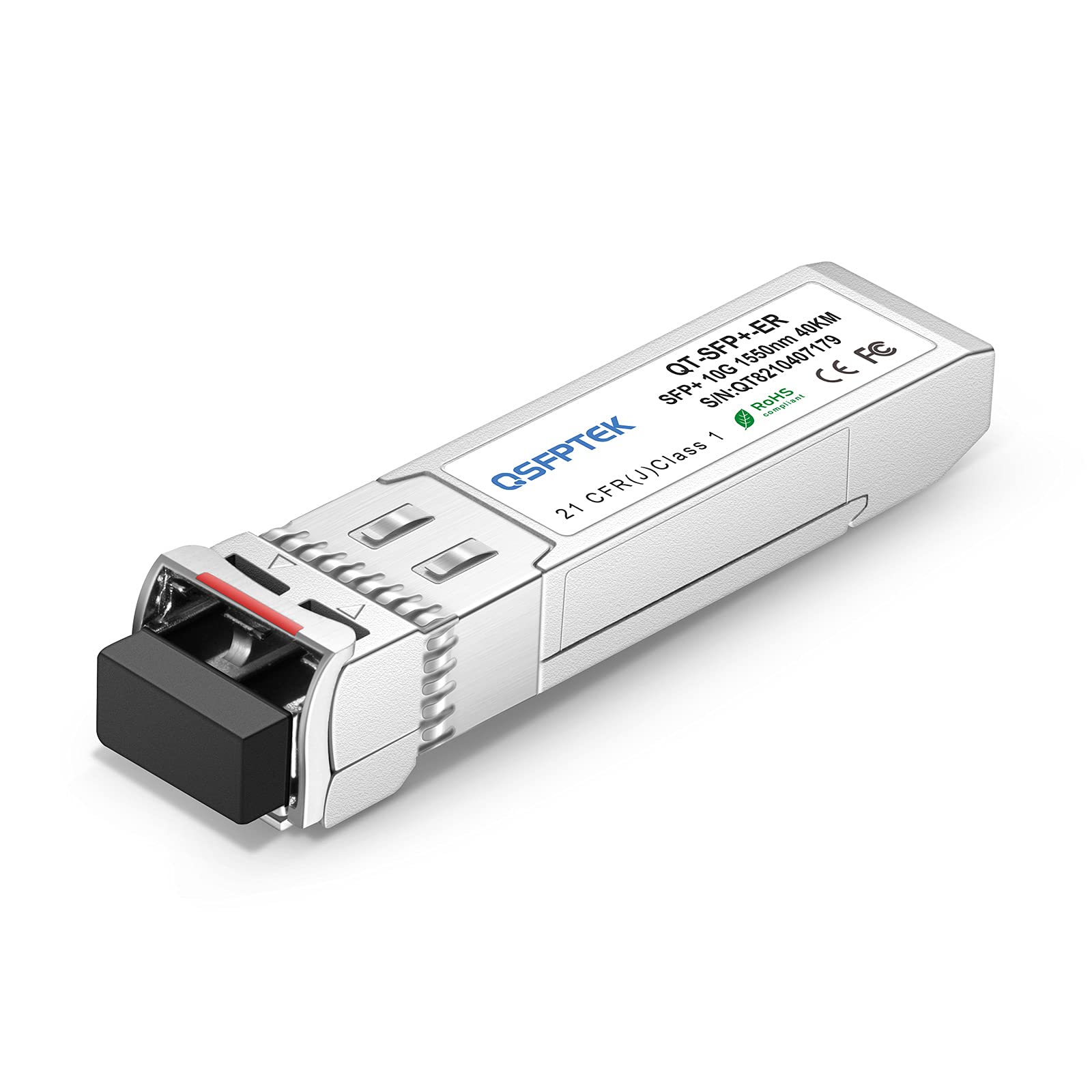 QSFPTEK 10G SFP+ Transceiver | 10GBASE-ER Single-Mode LC Fiber, 40km