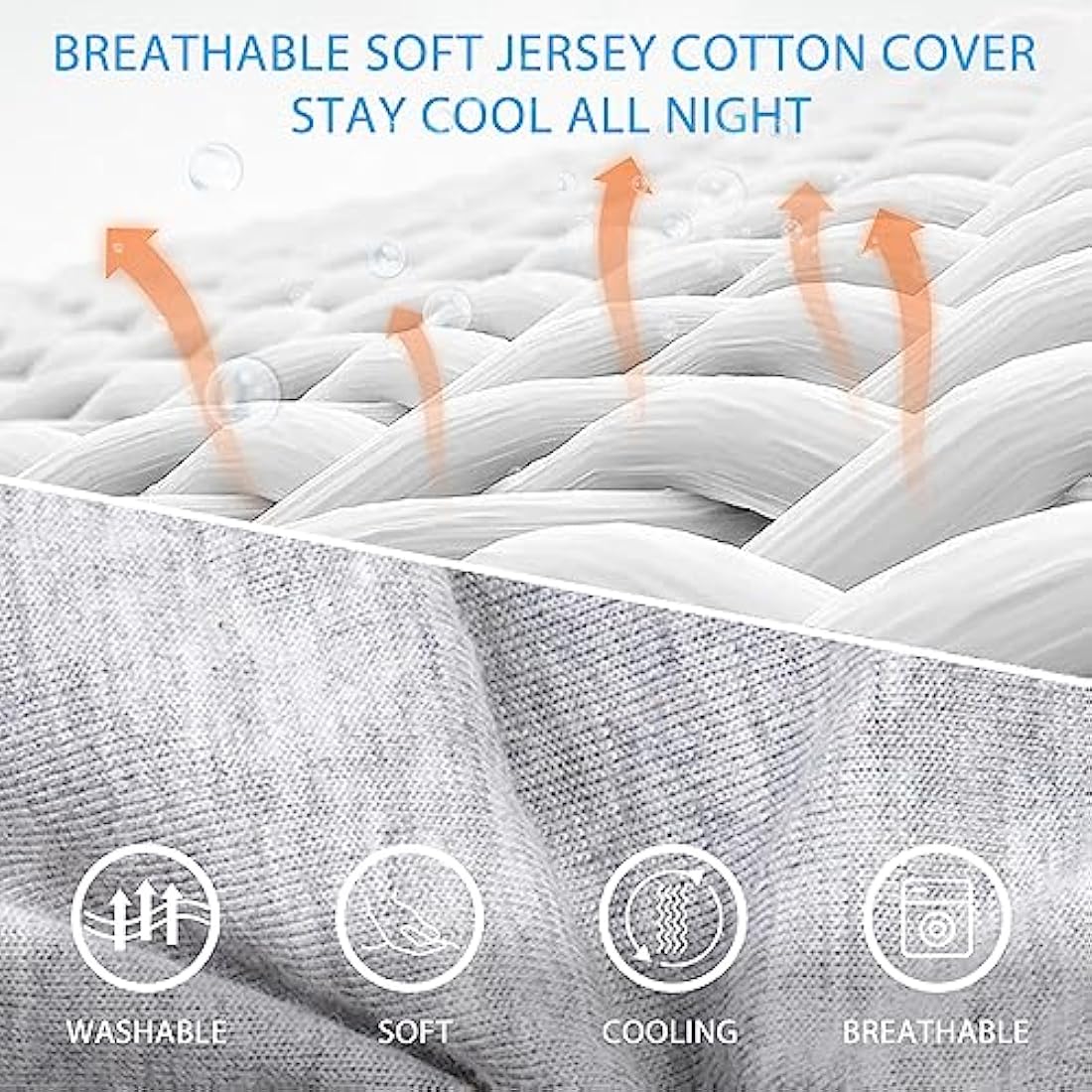 Chilling Home Cooling Pregnancy Pillow – 55" U-Shaped Jersey Body Pillow
