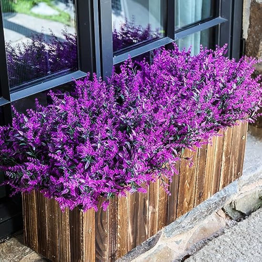 Jolof Store 20 Bundles Artificial Lavender Flowers – UV Resistant Faux Plants