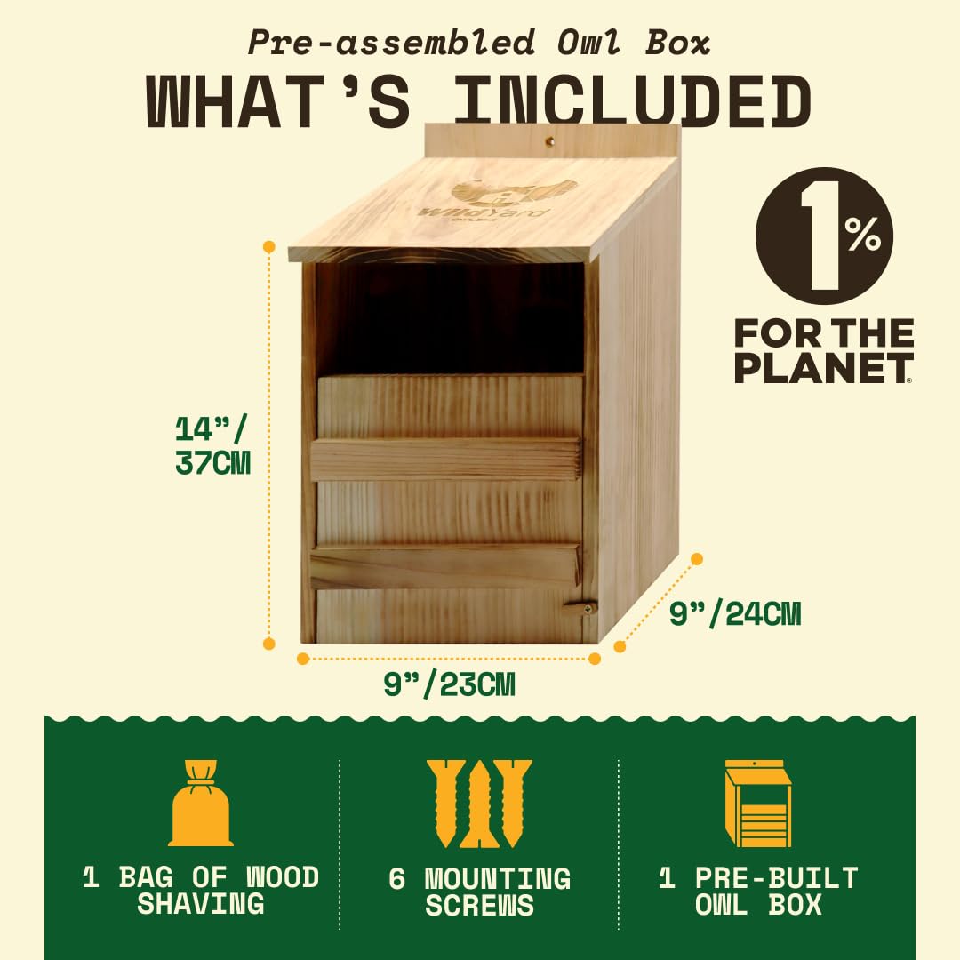 Cedar Owl House – Prebuilt Nesting Box for Screech Owls