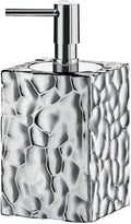 Gedy New Martina Ceramic Soap Dispenser – Silver Modern Bathroom Decor