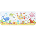 HESUSLA Non-Slip PVC Bath Mat – 100x40cm Floral Anti-Mould Bathtub Pad