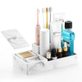 Luxspire Resin Toothbrush Holder | 6-Slot Bathroom Countertop Organizer