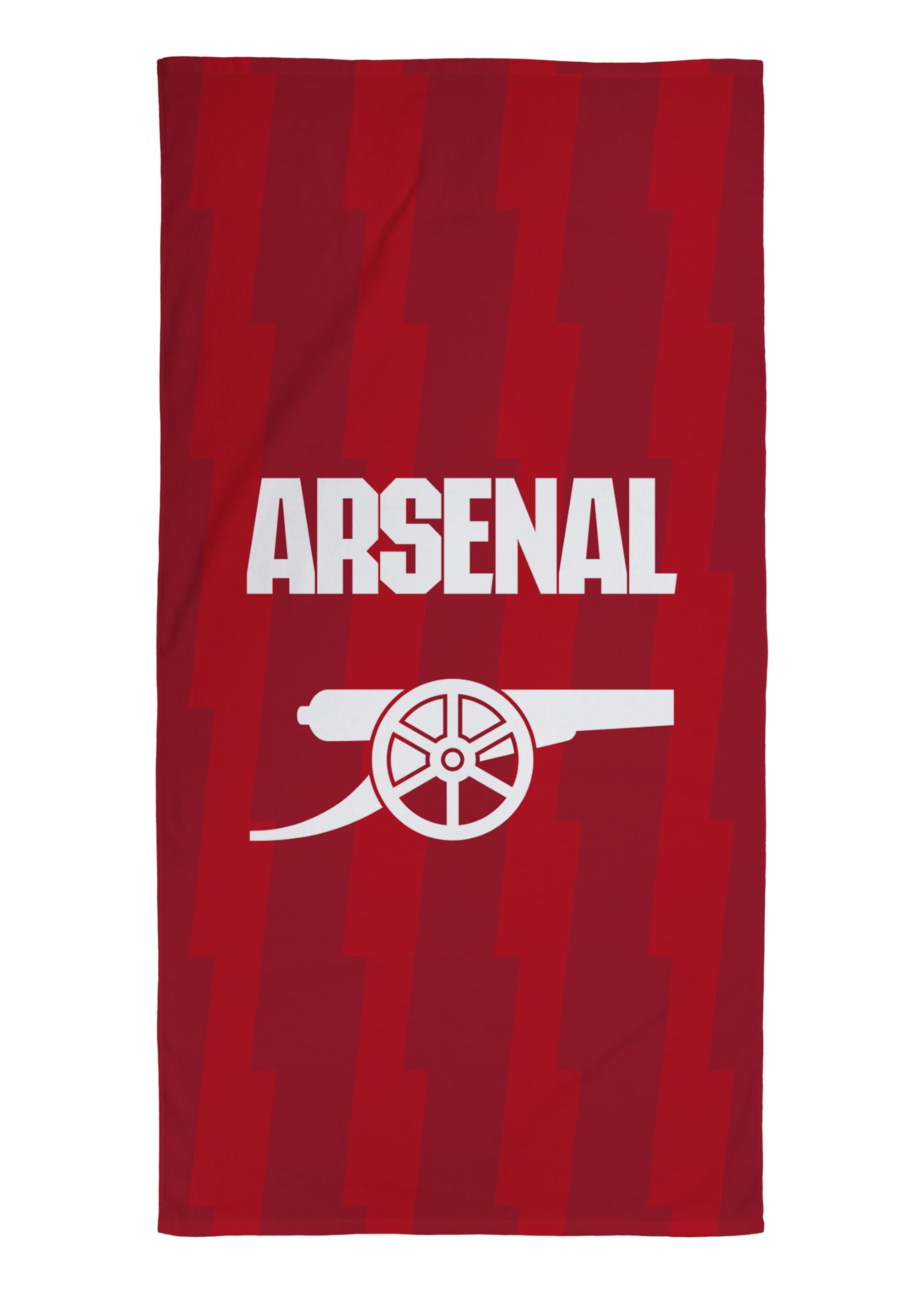 Arsenal FC Official Cotton Beach Towel – Red Lightning Design (75x150cm)