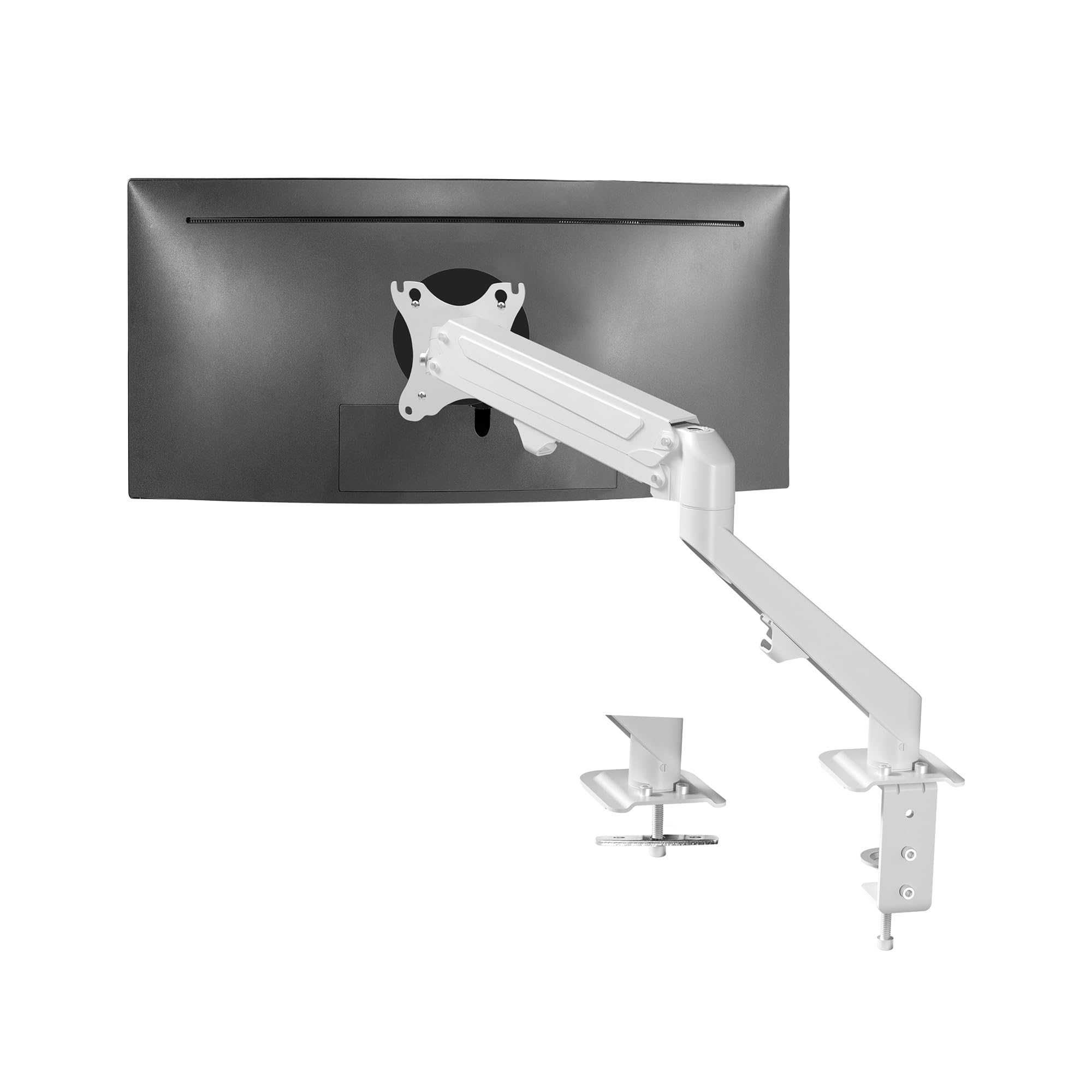 VIVO Single Monitor Arm – Heavy Duty Aluminum Desk Mount, White