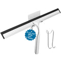 kowald Shower Squeegee Stainless Steel 31 cm Wide with 2 Different Hooks and Replacement Lip