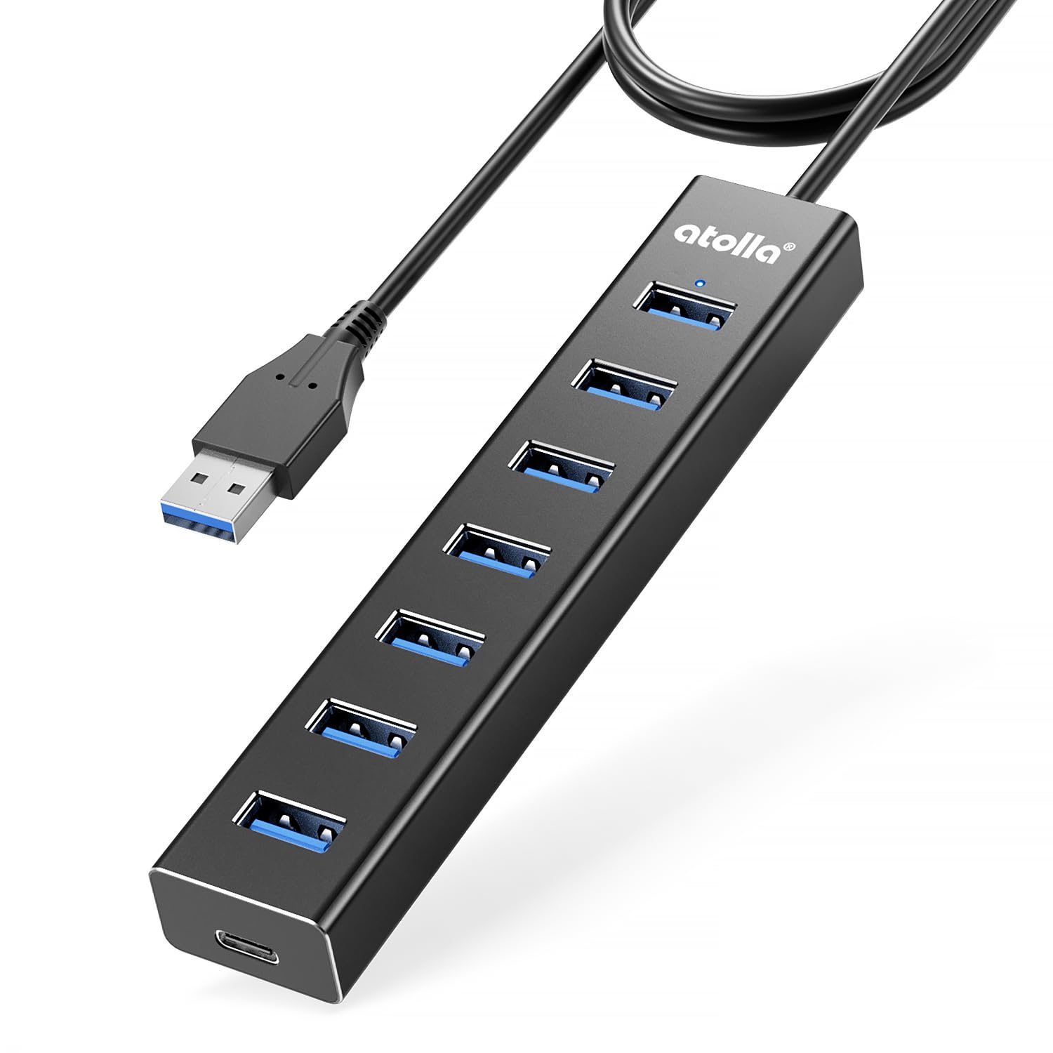 atolla 8-Port USB 3.0 Hub – Aluminum 5Gbps Multiport Extender Adapter