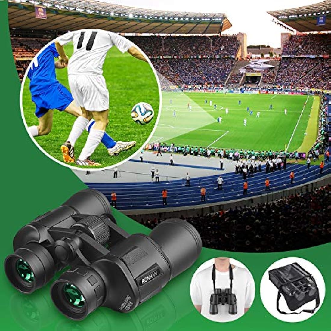 20x50 High Powered HD Binoculars – Waterproof Optics