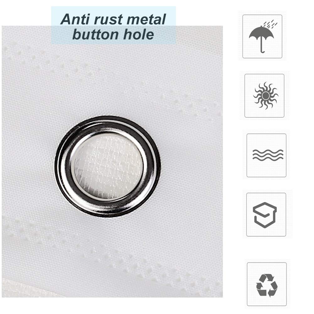 meioro Shower Curtains Ocean Theme Peva Waterproof and Mildew Resistant Bathroom Curtains Home Shower Curtain Liners with Rustproof Grommets and - image 5