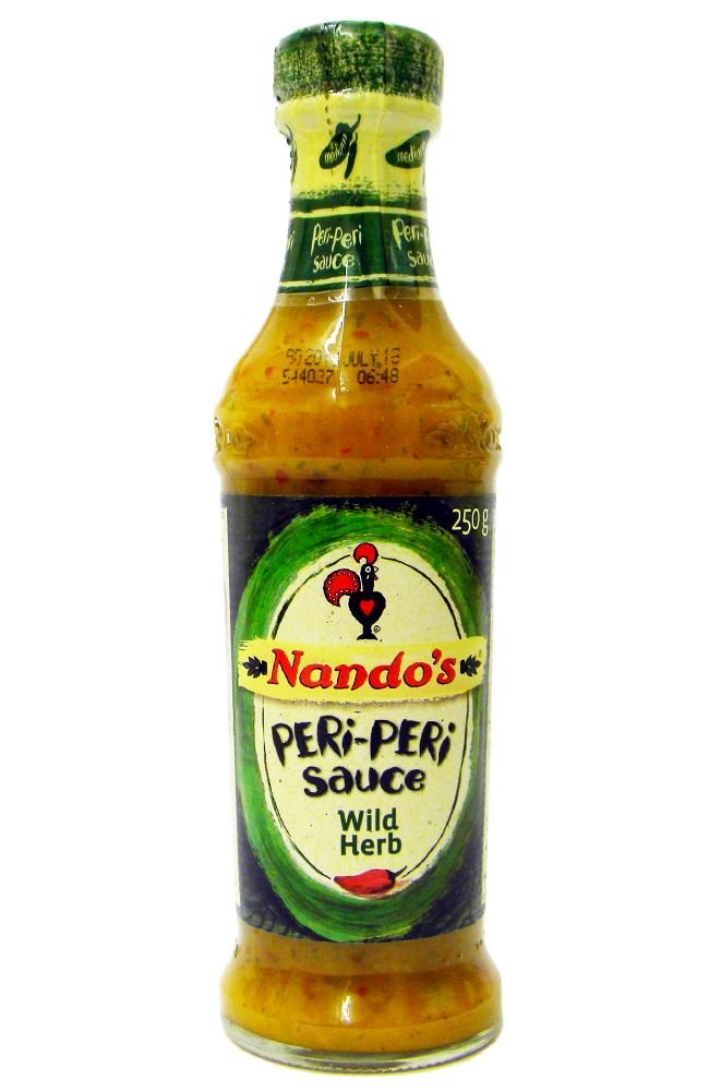 Nando's Wild Herb Peri-Peri Sauce – Medium Spicy Condiment, 250g (Pack of 2)