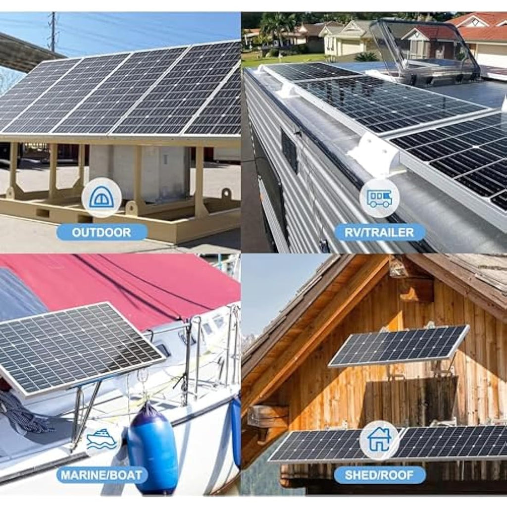 Jolof Store 100W Solar Panel Kit with 20A PWM Controller for RVs