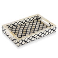 Handicrafts Home Moroccan Bone Inlay Decorative Tray - Black & White 12x8