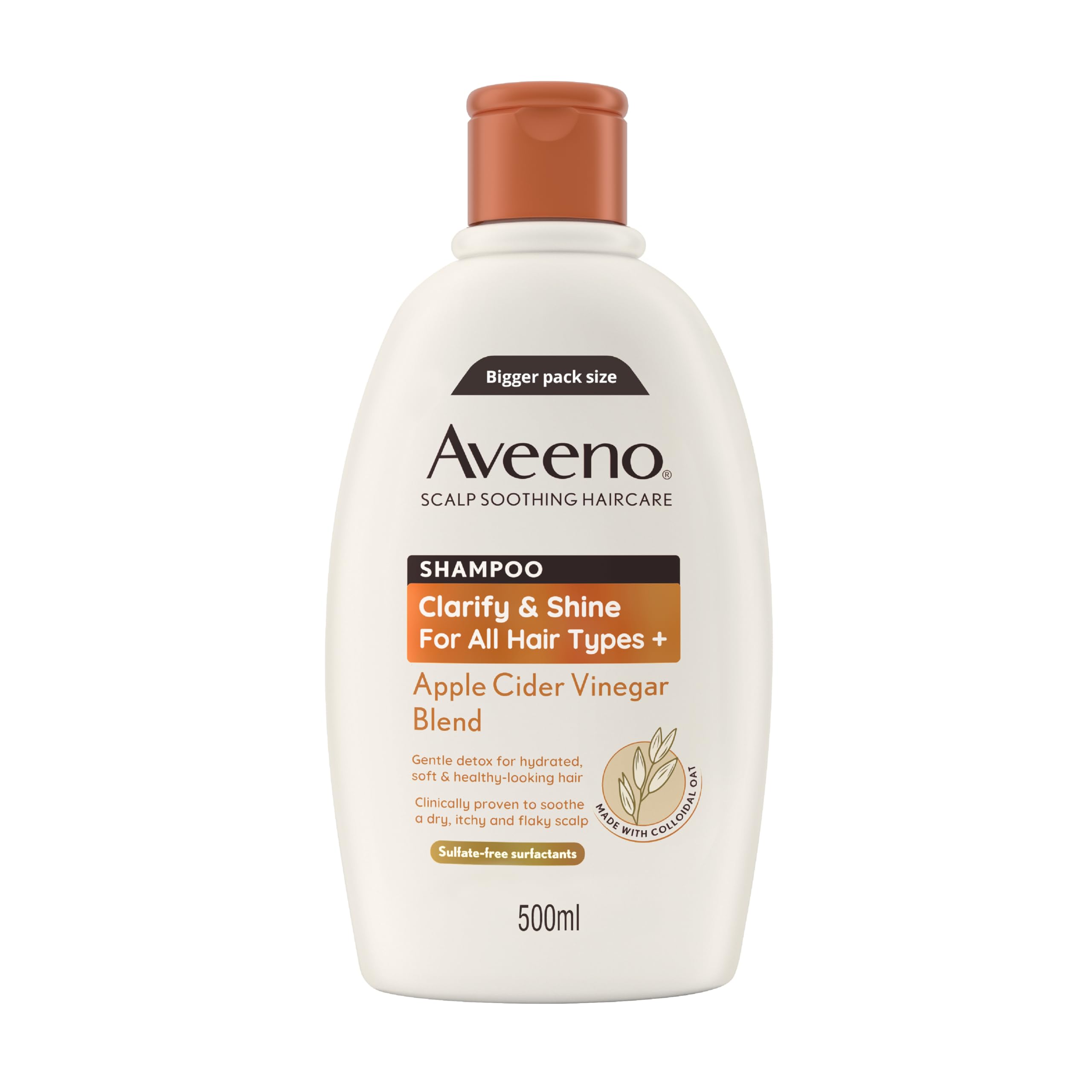 Aveeno Apple Cider Vinegar Clarifying Shampoo for Itchy Scalp, 500ml