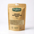 Thames Organic Whole Sesame Seeds – Non-GMO & Vegan – 1kg Resealable Bag