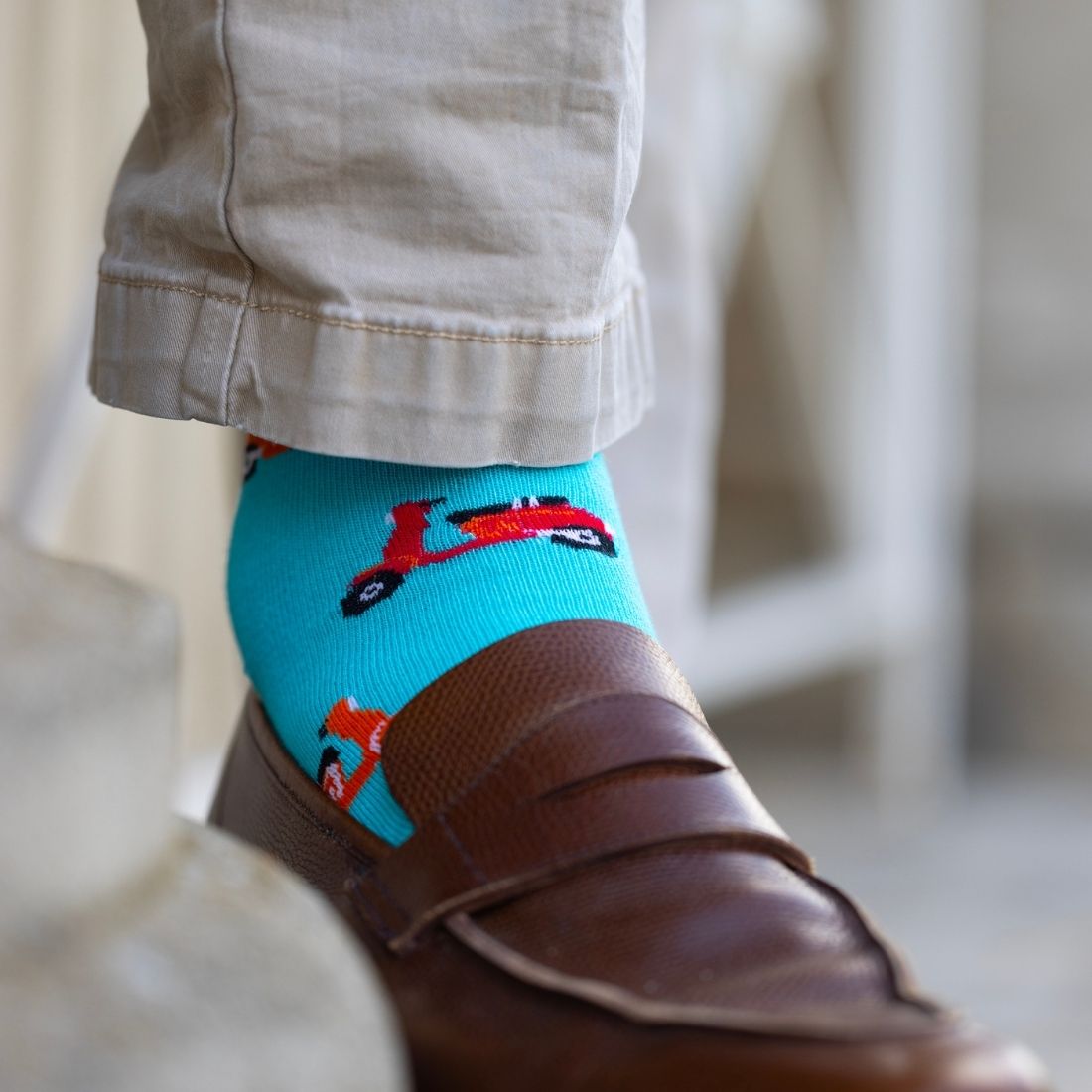 Swole Panda Scooter Bamboo Socks – Breathable Novelty Print Footwear
