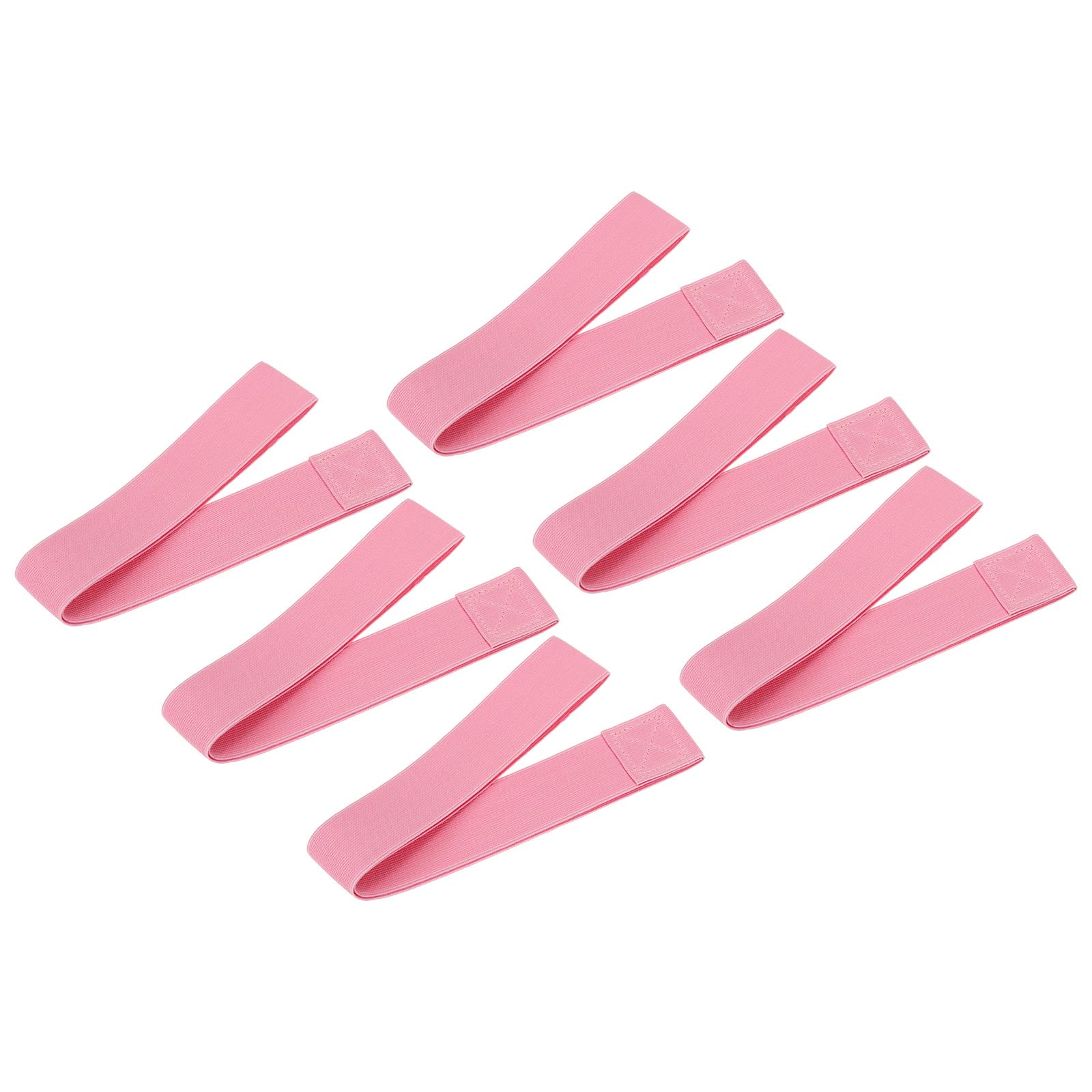 PATIKIL Beach Towel Bands | 6 Pack Windproof Stretchable Straps, Pink