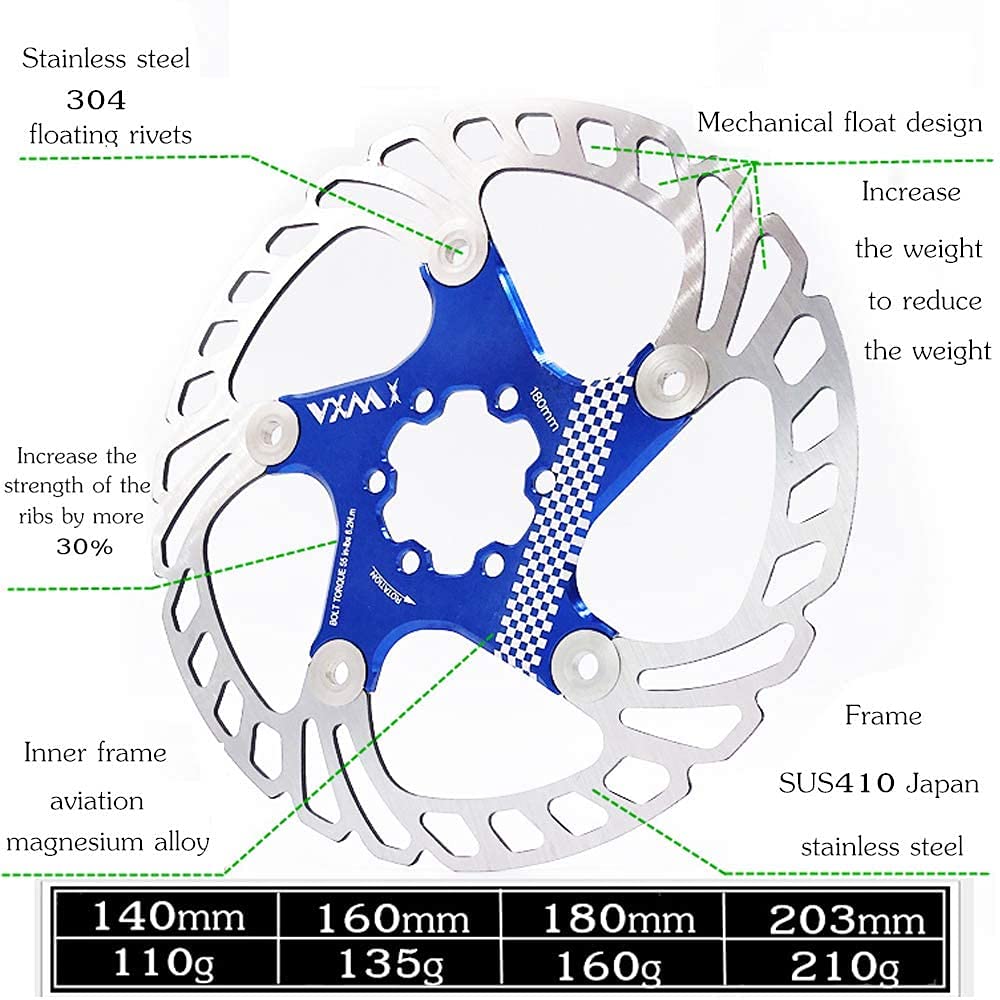 YBEKI Floating Bike Disc Brake Rotor - Heat Dissipation Stainless Steel
