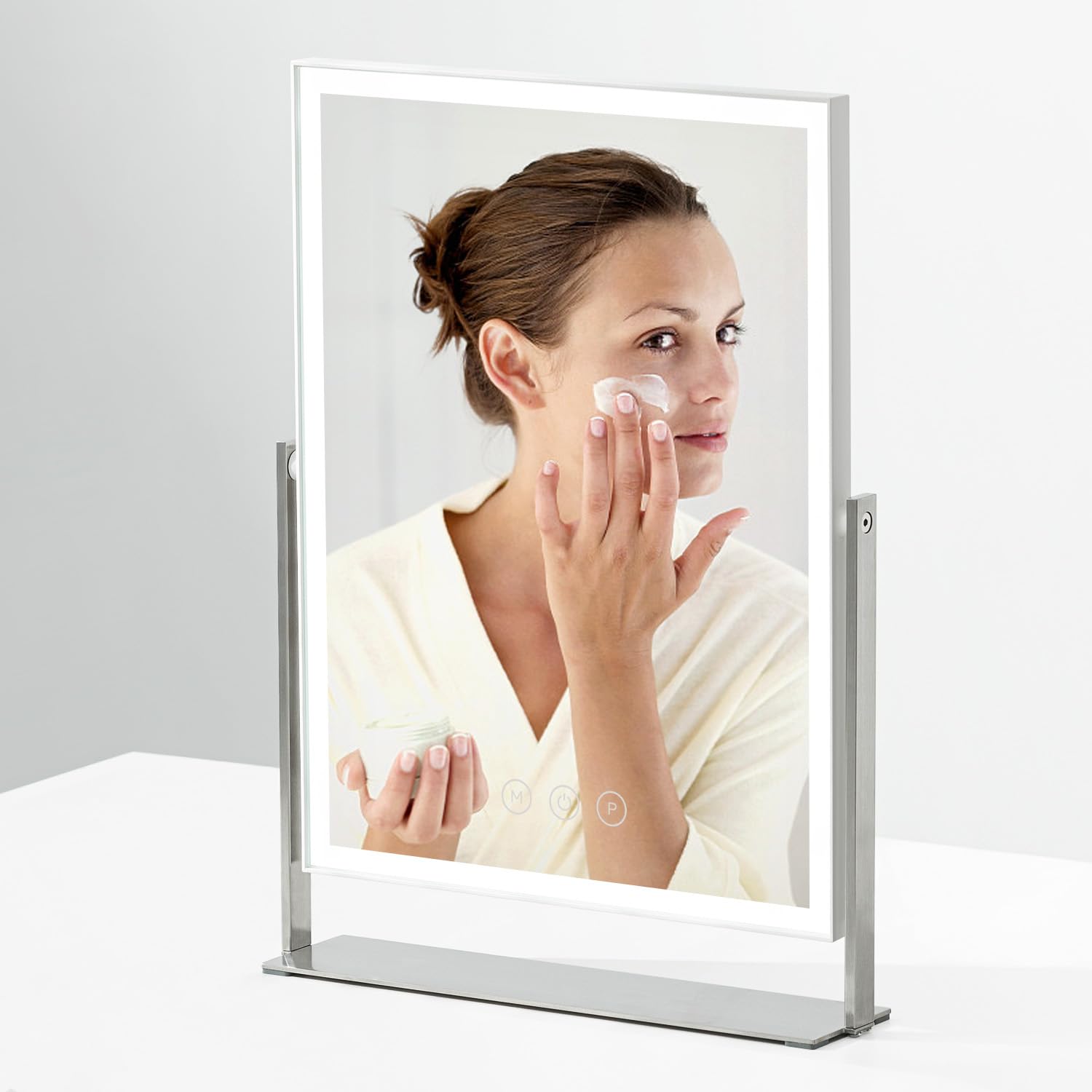 NEZZOE Rechargeable LED Makeup Mirror | 35cm Rectangular Vanity Mirror