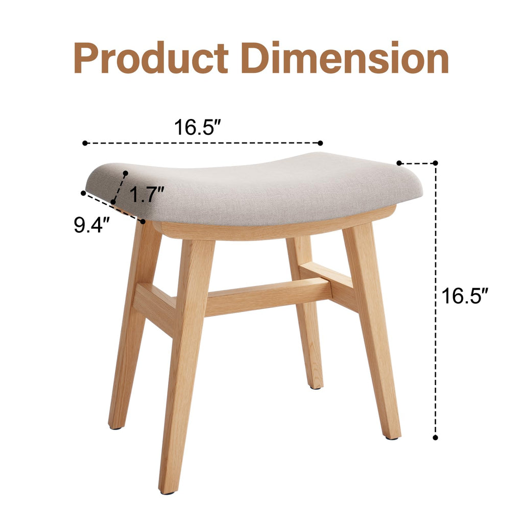 YQJJGL Dressing Table Stool Comfortable Vanity Stool Simple Padded Stool Chair for Makeup Desk Easy-To-Install Bedroom Chair Stool Suitable for - image 2