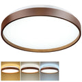 DINGLILIGHTING 13 Inch Wood Grain LED Flush Mount Ceiling Light | 5CCT