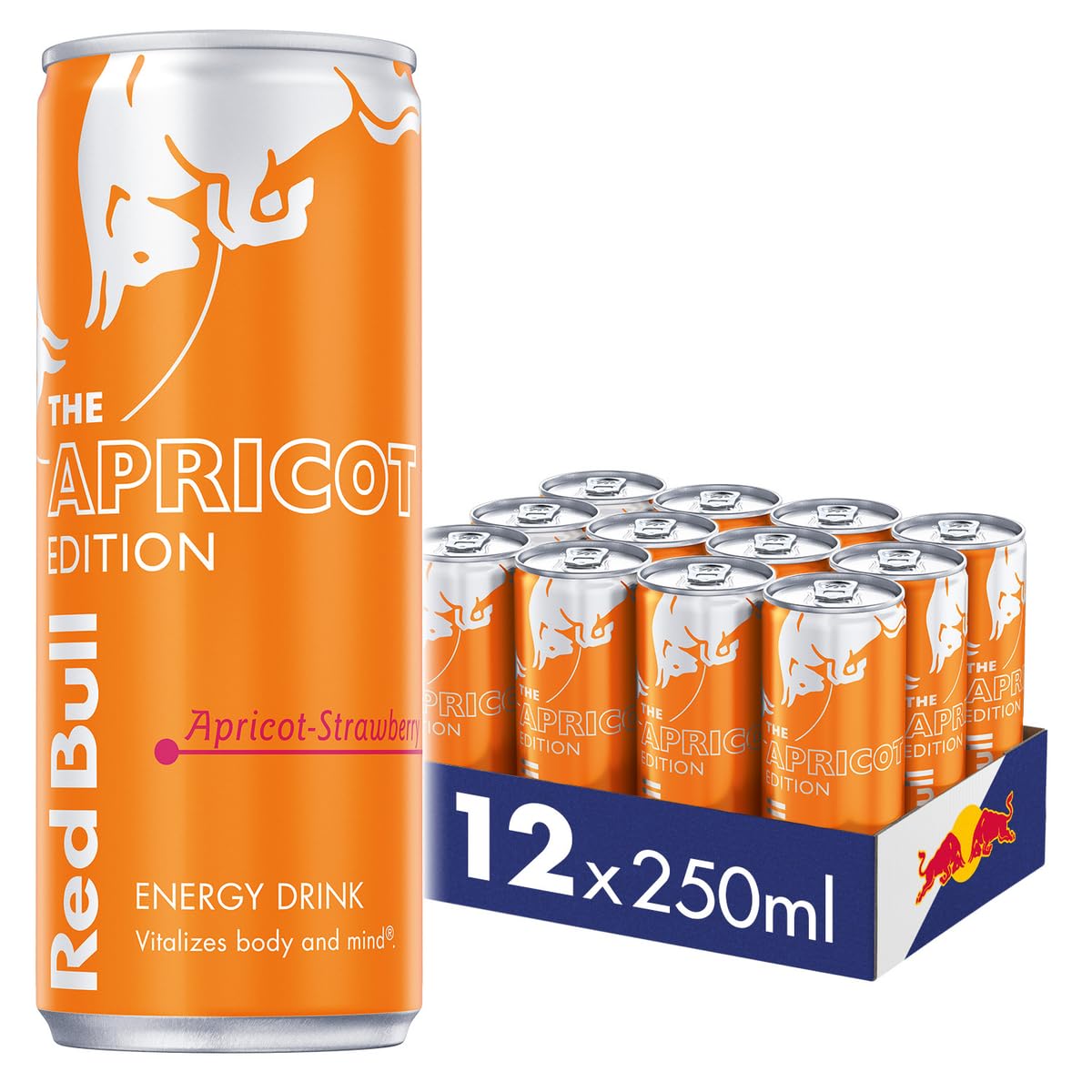 Red Bull Energy Drink Apricot & Strawberry Edition - 250ml (Pack of 12)